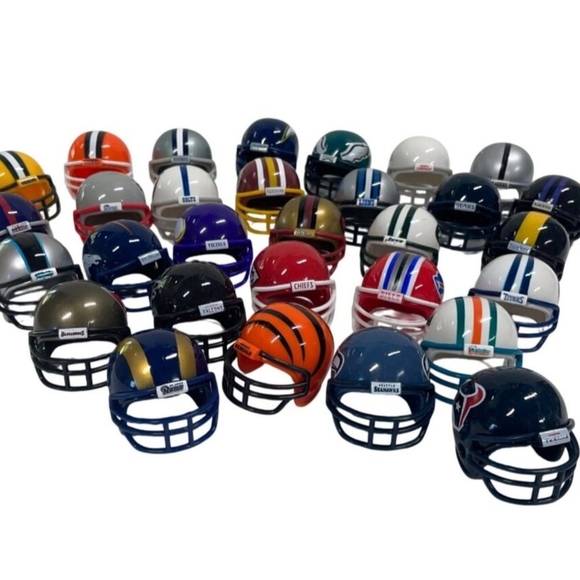 Mighty Helmet Racers Mini NFL Football Helmets 2" Lot 30 Teams Vintage - Picture 2 of 5